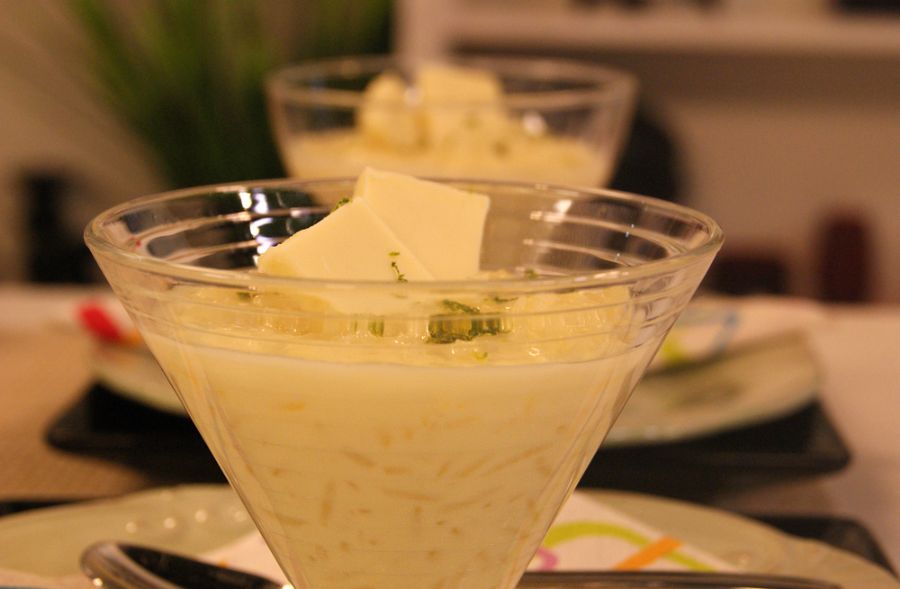 Arroz Doce de Chocolate Branco
