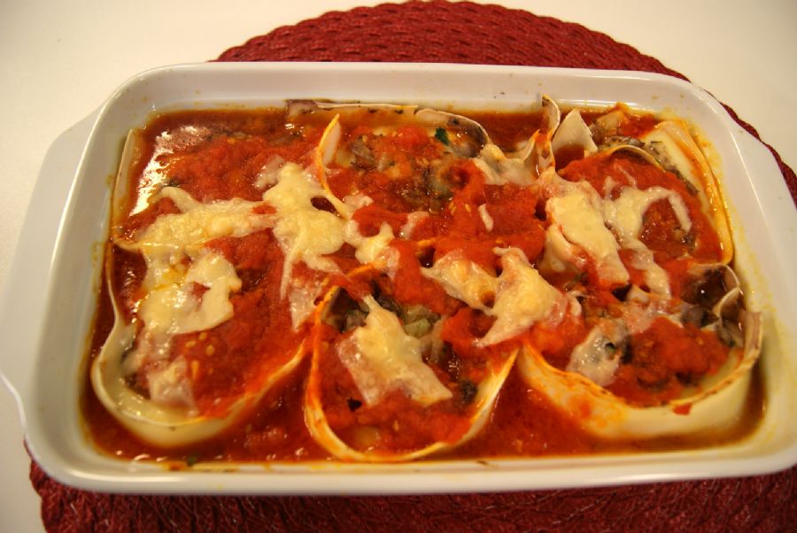 Rondeli Recheado com Bacalhau