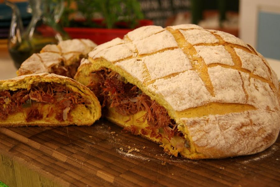 Pão Rústico de Mandioquinha e Carne Seca