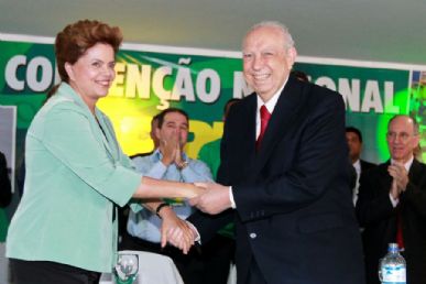 Dilma e Alencar  participam de convenção do PRB em Brasília 