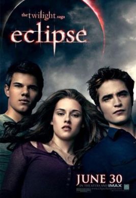 Os atores  principais no cartaz do filme Eclipse