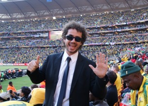 Felipe Andreoli na cobertura da Copa do Mundo 2010, realizada na África do Sul