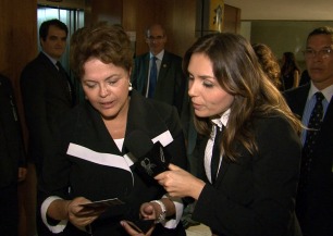 O programa encarregou Monica Iozzi de conversar com a presidenta