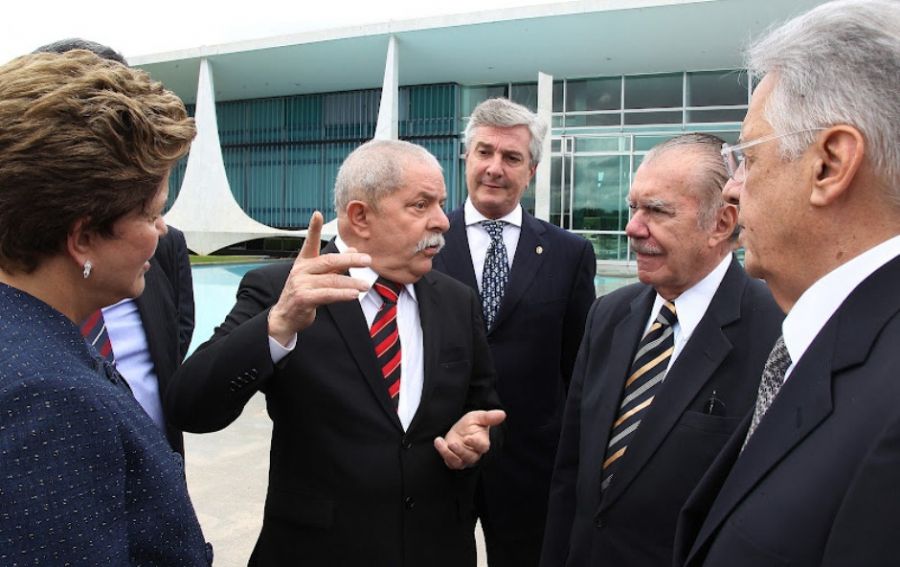 Ex-presidentes, ao lado de Dilma, conversam no DF / Ricardo Stuckert/Insituto Lula