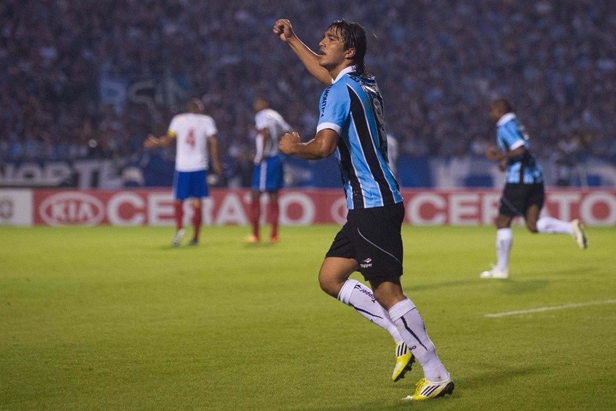 Marcelo Moreno comemora segundo gol da partida / Vinicius Costa/FuturaPress