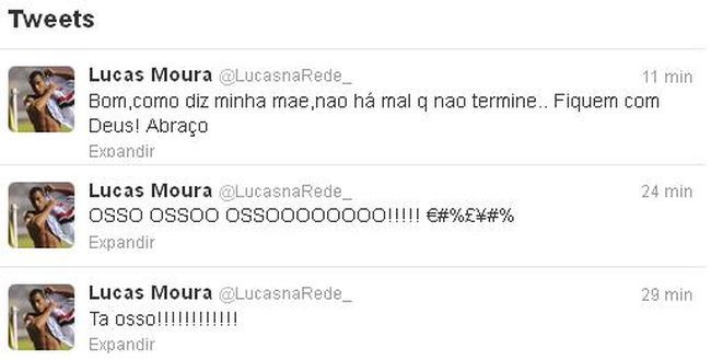 Lucas desabafou no Twitter após a derrota / Reprodução/Twitter