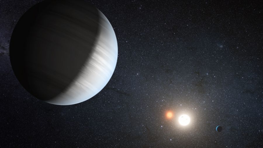 O planeta que fica na parte externa é considerado habitável / T. PYLE / NASA/JPL CALTECH / AFP