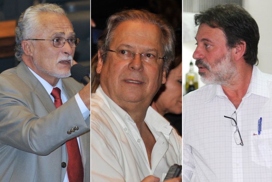 Genoino, Dirceu e Delúbio são os principais réus nesta etapa do julgamento / José Cruz/ ABr e Folhapress