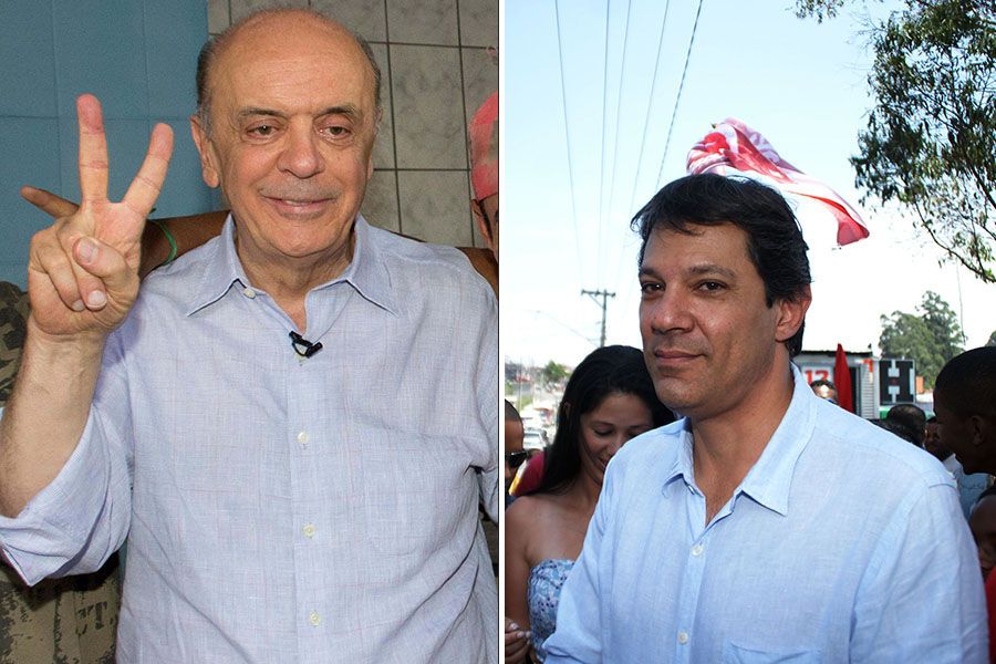 Serra e Haddad disputam a prefeitura de SP / Folhapress