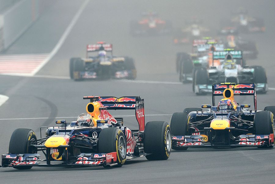 Vettel largou na frente e venceu o GP da Índia / Manan Vatsyayana/AFP