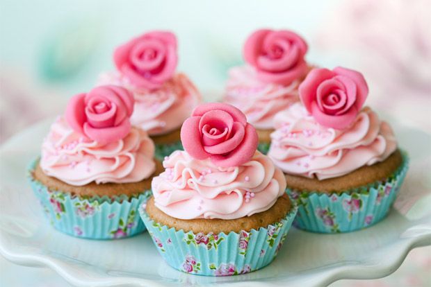 Cupcakes em azul e rosa 