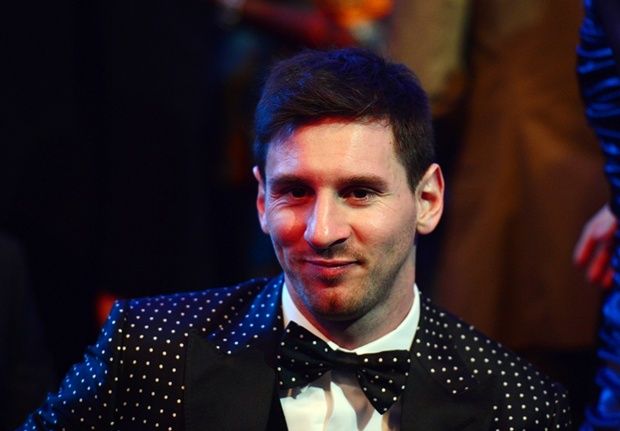 Messi exibia sorrisos antes da premiação
