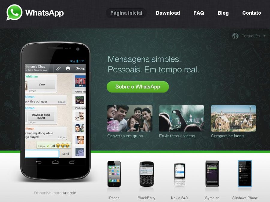 WhatsApp é um sistema de mensagens instantâneas para smartphones / Reprodução / WhatsApp