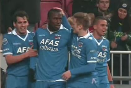 Com um golaço nos acréscimos, Altidore (centro) foi o nome da vitória do AZ Alkmaar / Reprodução