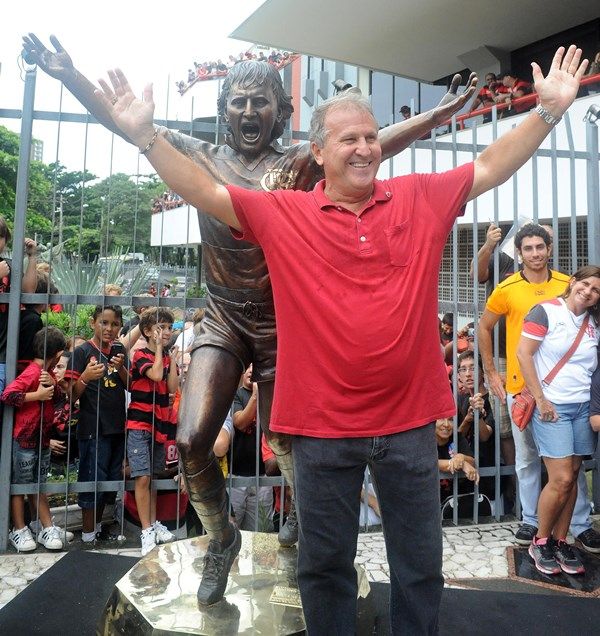 Zico é homenageado na Gávea com uma estátua neste sábado / Divulgação/Site Flamengo 