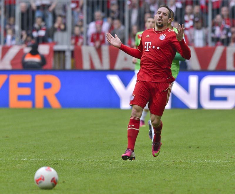 Ribéry em ação contra o Fortuna Dusseldorf / Guenter Schiffmann/AFP