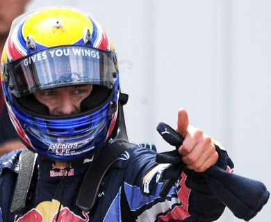 Webber vai seguir na Red Bull, onde está desde 2007 / Foto: Fred  Dufour/AFP
