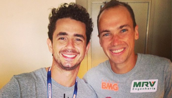Felipe Andreoli ao lado do tenista Bruno Soares / Divulgação/Instagram