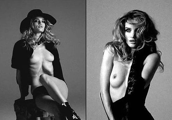 Rosie Huntington com os seios &agrave; mostra em novas fotos ousadas 