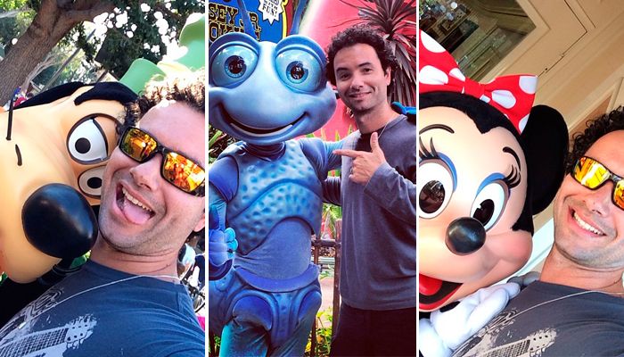 Luque e os personagens da Disney / Divulgação/Instagram