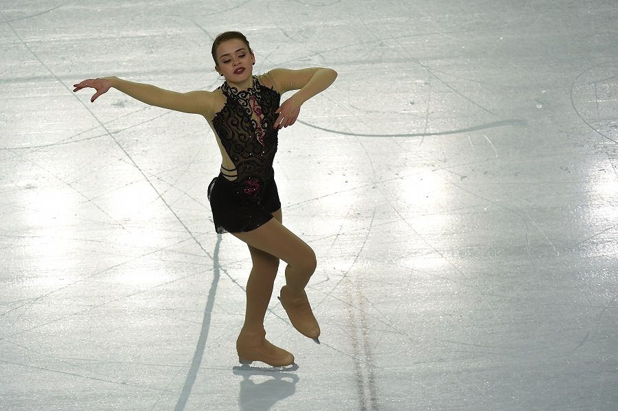Isadora foi a primeira brasileira na patinação artística / Damien Meyer/AFP