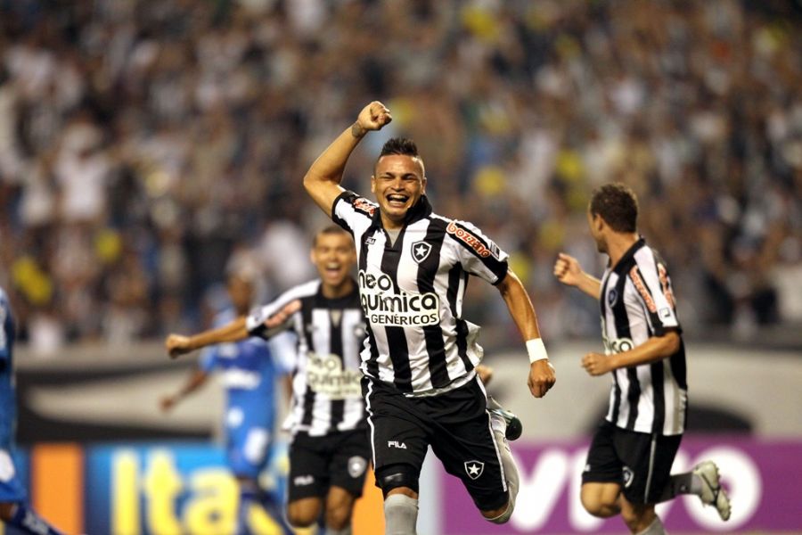 Fabio Ferreira comemora gol que deu vitória ao Botafogo sobre Ava¿¿