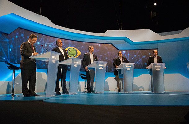 Candidatos ao governo no Rio debatem na Band / Frame/Folhapress
