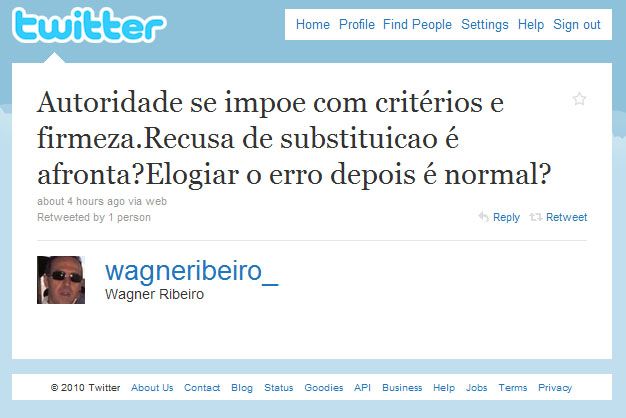Wagner+ribeiro+twitter