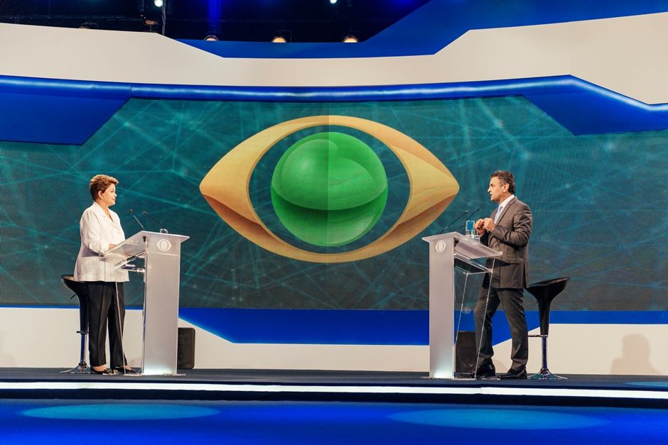 Dilma e Aécio se enfrentaram pela primeira vez no segundo turno no debate da Band / Filipe Redondo/Band