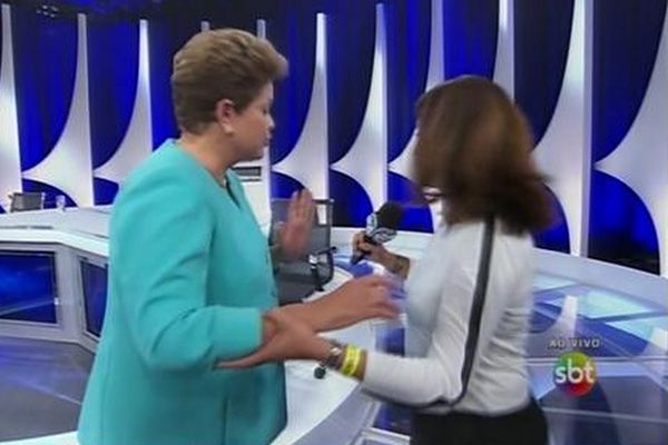 Dilma passou mal ao vivo após o debate / Reprodução/SBT