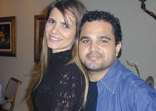 O cantor Luciano e a esposa