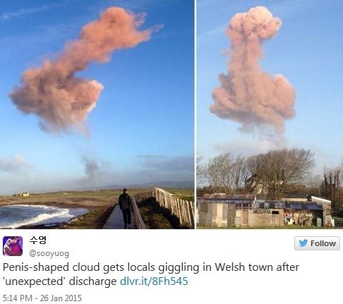 Fotos da fumaça que saiu de siderúrgica circularam pelas redes sociais