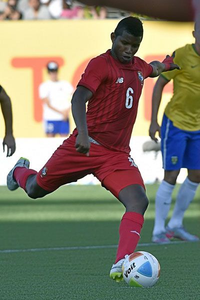 Fidel Escobar marcou o terceiro gol do Panamá em cobrança de pênalti - Omar Torres/AFP
