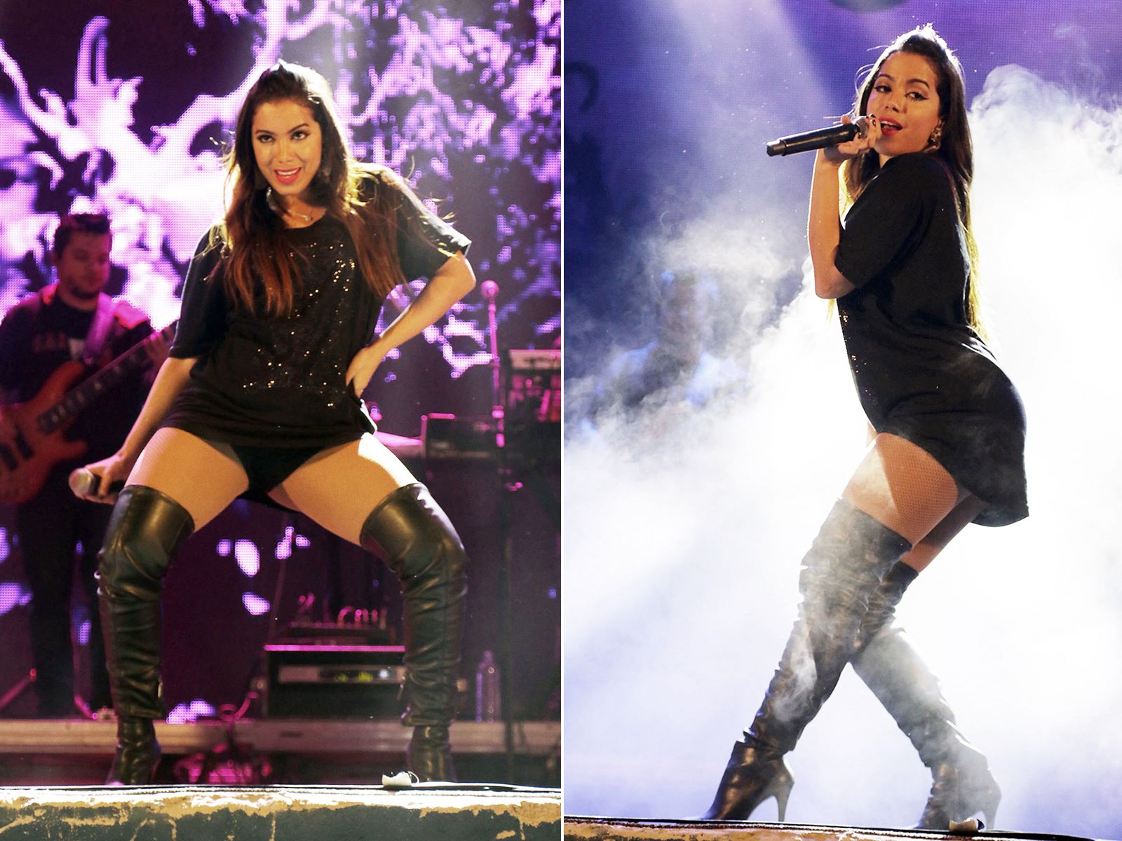 Anitta sensualiza com pernas à mostra em show Notícias Entretenimento Band com br