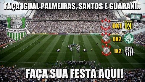 Internautas disseram que a Arena Corinthians é o salão de festas dos adversários