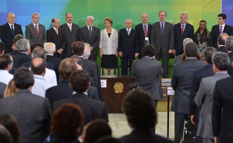 Dilma durante a cerimônia de posse / Valter Campanato/ABr