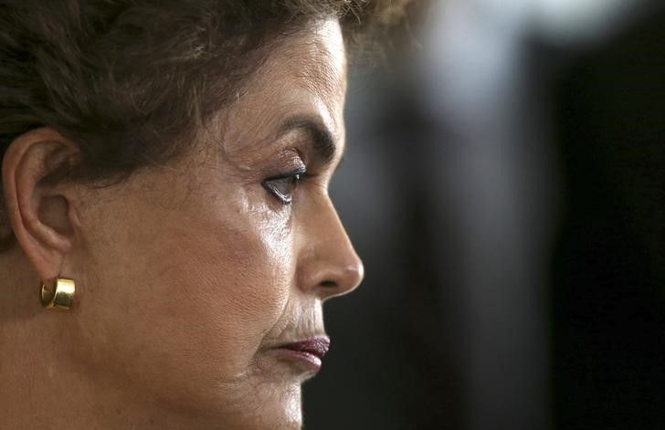 Presidente Dilma Rousseff durante entrevista coletiva em Brasília / Adriano Machado/Reuters
