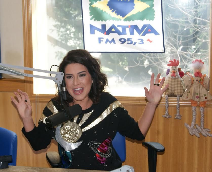 Fernanda Paes Leme esteve na Nativa FM