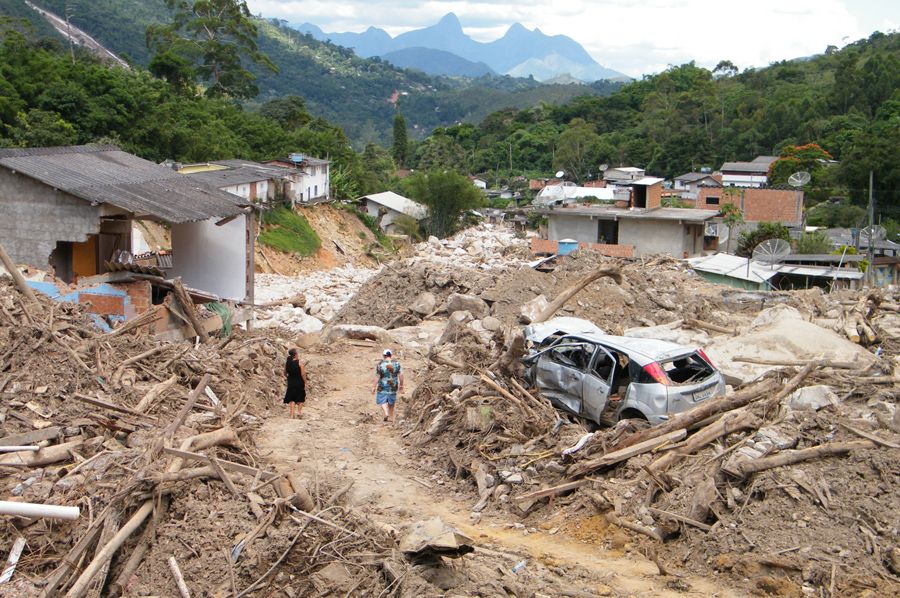 Campo Grande, em Teresópolis, foi uma das regiões mais afetadas pelas chuvas