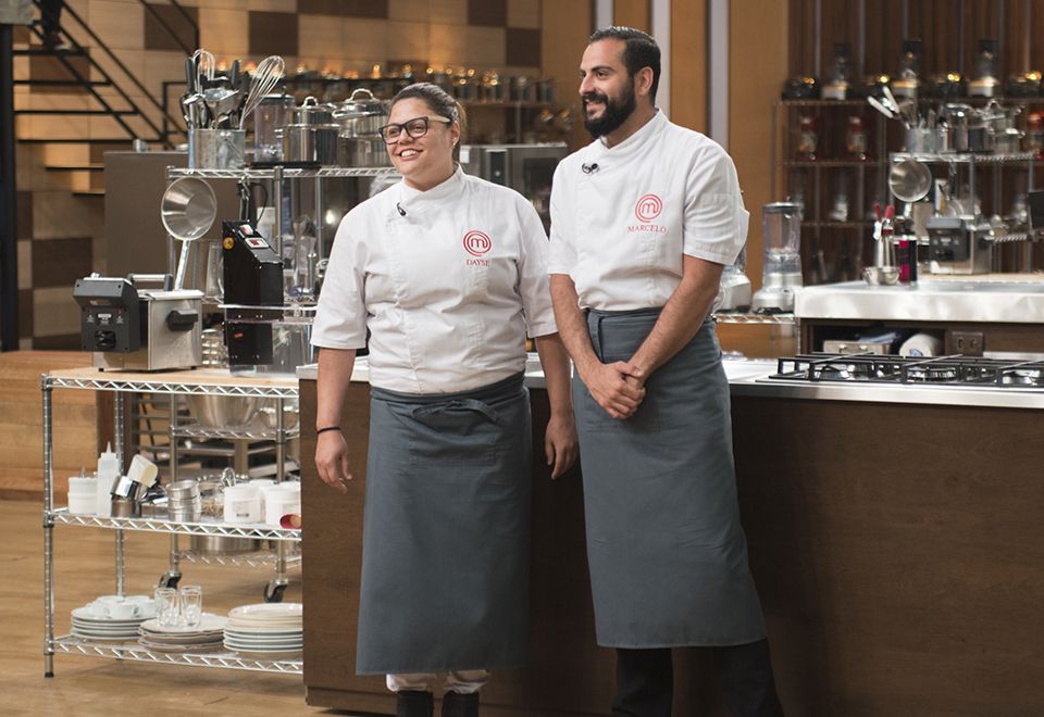 Dayse e Marcelo disputaram a primeira final do MasterChef Profissionais (Foto: Carlos Reinis/Band)