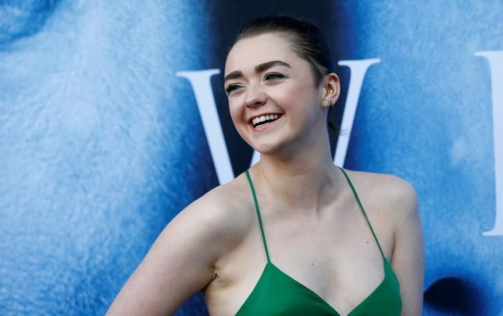 Maisie Williams, que interpreta Arya Stark em Game of Thrones, durante premiere da sétima temporada da série em Los Angeles