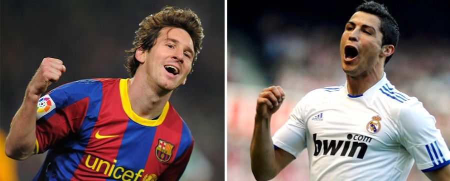 Messi e Cristiano Ronaldo travarão o duelo neste sábado / Foto: Rafa Rivas e Lluis Gene/AFP