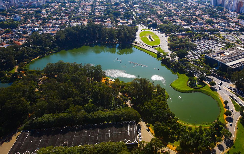 Vista aérea parcial do Parque Ibirapuera Conservação Gabriela Biló/Estadão Conteúdo