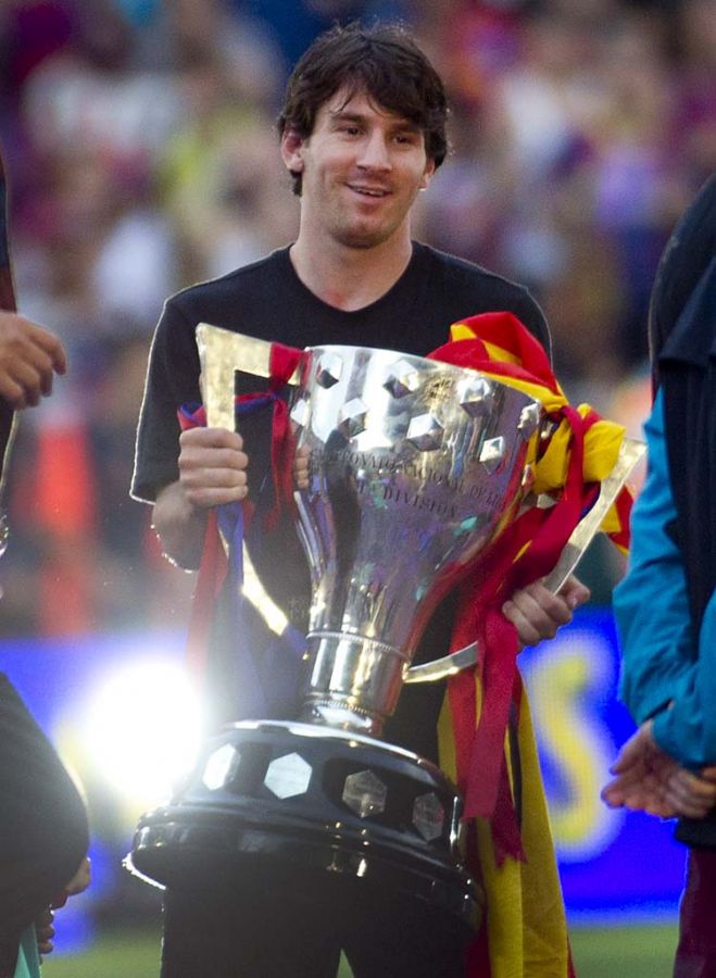 Argnetino Lionel Messi, do Barcelona, foi um dos destaques do time catalão na conquist do título da Liga