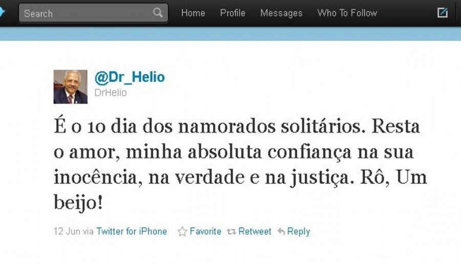 Mensagem que o prefeito de Campinas Helio de Oliveira Santos (PDT) deixou em seu Twitter