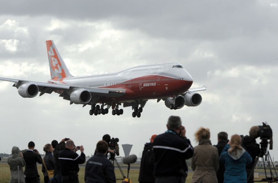 O Boeing 747-8 voou 8.029 quilômetros