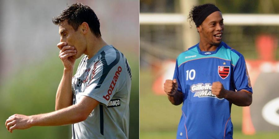 Alex e Ronaldinho tomam conta do meio-campo / Mauro Horita/Agif/AE e Nina Lima/Vipcomm