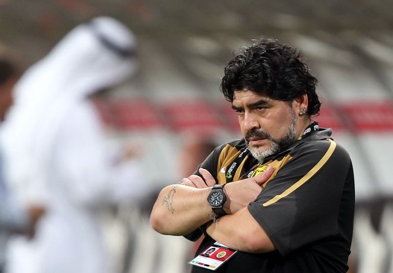 Mais uma vez, Maradona tripudiou declaração de Pelé  / Karim Sahib/AFP
