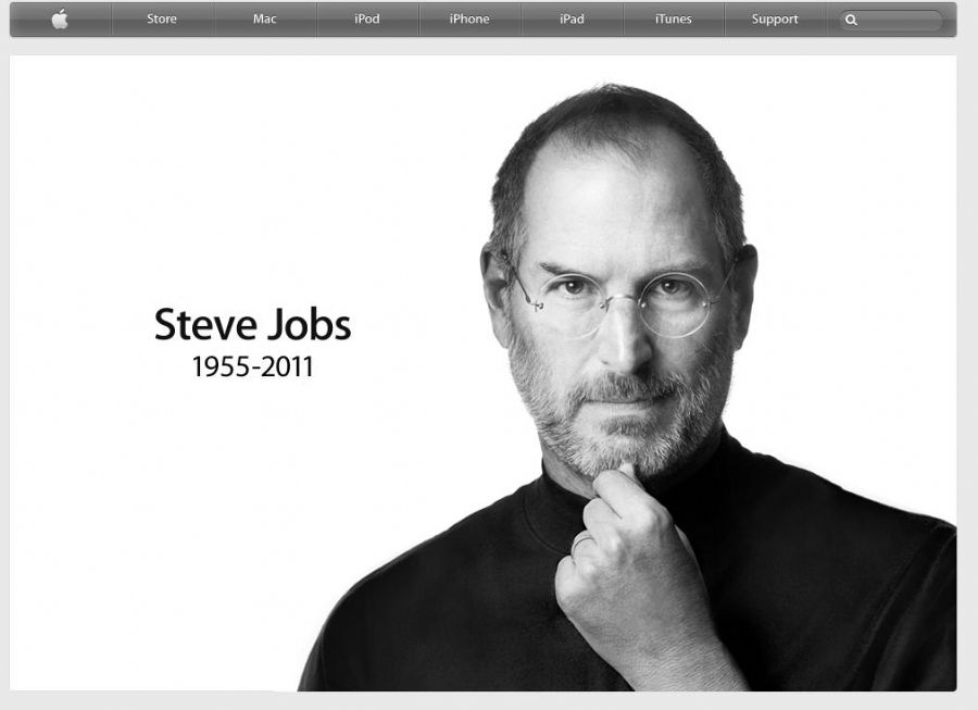 A morte de Steve Jobs foi anunciada nesta quarta-feira no site da Apple / Reprodução/Apple