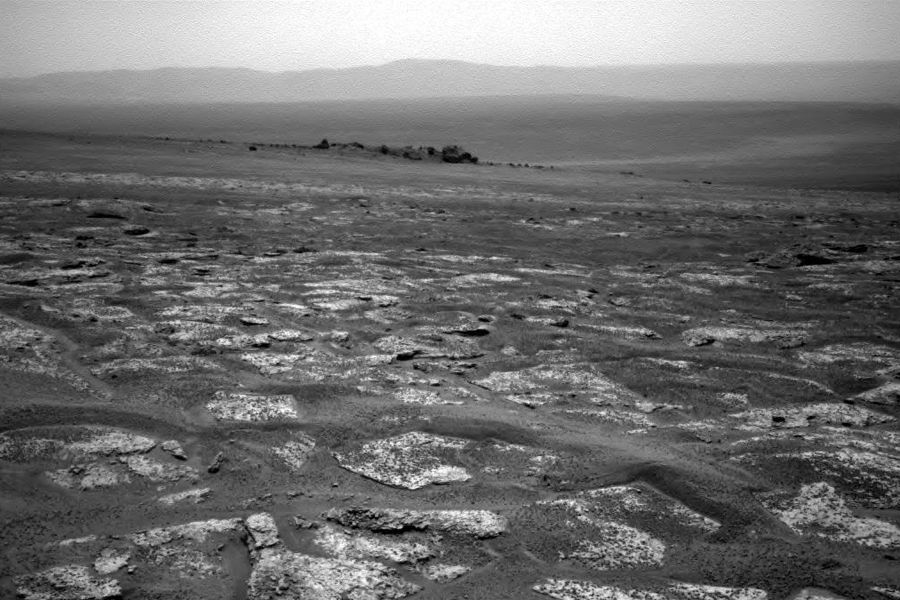 Na imagem é possível ver o horizonte de Marte / NASA/JPL-Caltech 
